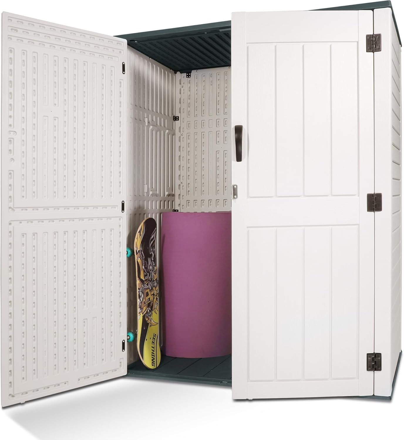 52 Cu Ft Outdoor Storage Cabinet Weatherproof Resin Shed for Tools & Pool Supplies